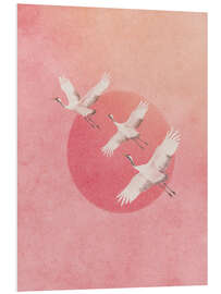 Hartschaumbild Die rosa Sonne