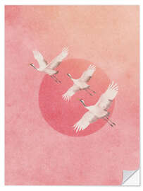 Wandsticker Die rosa Sonne