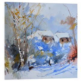 Acrylglasbild Schneereicher Winter