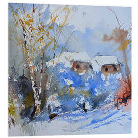 Hartschaumbild Schneereicher Winter