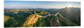 Acrylglasbild Sonnenaufgang an der Chinesischen Mauer - Jan Christopher Becke