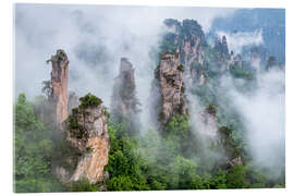 Acrylglasbild Felsen im Zhangjiajie Nationalpark, China - Jan Christopher Becke