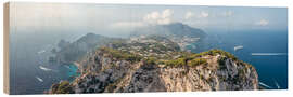 Holzbild Luftaufnahme von Capri