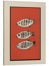 Alubild Fischkomposition in Rot