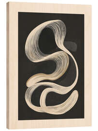 Holzbild Monochrome Flow