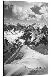 Alubild Bergwelt bei Chamonix, Frankreich