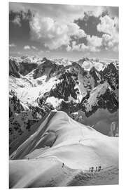 Hartschaumbild Bergwelt bei Chamonix, Frankreich