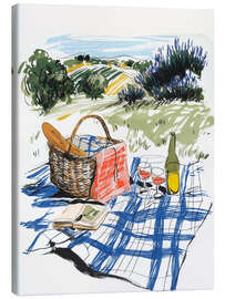 Leinwandbild Französisches Picknick