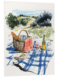 Hartschaumbild Französisches Picknick