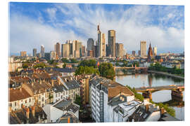 Tableau en verre acrylique Frankfurt in the morning sun - Michael Valjak