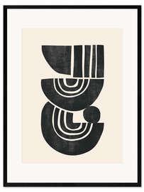 Gerahmter Kunstdruck Geometrischer Rhythmus II