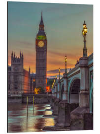Alubild Big Ben beim Sonnenuntergang - Assaf Frank
