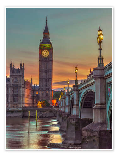 Poster Big Ben at sunset