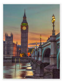 Poster Big Ben at sunset - Assaf Frank
