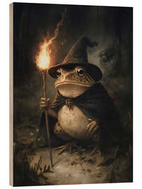 Holzbild Magische Krötenhexe