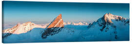 Leinwandbild Arlberg Sonnenuntergang mit Roggspitze - Lucas Tiefenthaler