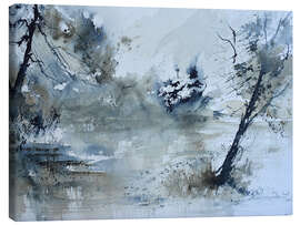 Leinwandbild Nebliges Wasser - Pol Ledent