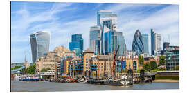 Alubild Moderne Skyline von London mit maritimen Flair - Melanie Viola