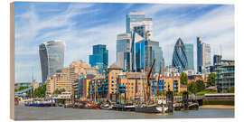Holzbild Moderne Skyline von London mit maritimen Flair - Melanie Viola