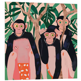 Hartschaumbild Jungle Trio - Artsy Sesta