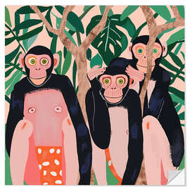 Wandsticker Jungle Trio - Artsy Sesta