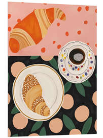 Hartschaumbild Kaffee und Croissant - Artsy Sesta