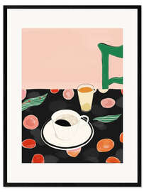Gerahmter Kunstdruck Morgenkaffee