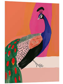 Hartschaumbild Schöner Pfau