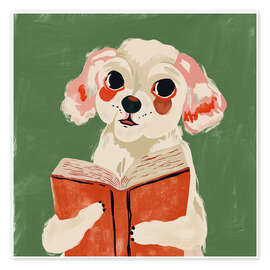 Tableau Bookish Pup - Artsy Sesta
