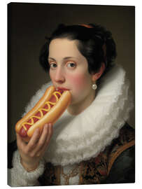 Leinwandbild Hot Dog Herzogin - Barock Fast Food