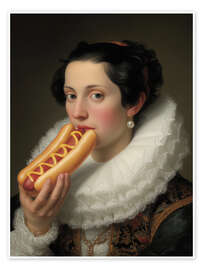 Juliste Hot Dog Duchess - Baroque Fast Food - Frank Daske