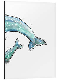 Cuadro de aluminio Gray whale with calf II - Stephanie W.