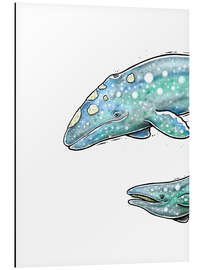 Cuadro de aluminio Gray whale with calf I - Stephanie W.