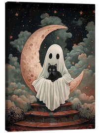 Lærredsbillede Ghost and black cat