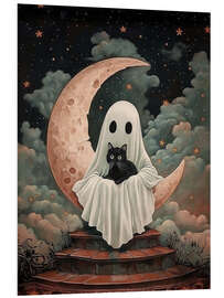 Hartschaumbild Geist und schwarze Katze