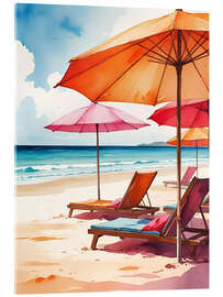 Acrylglasbild Entspannte Tage am Strand - Ohkimiko