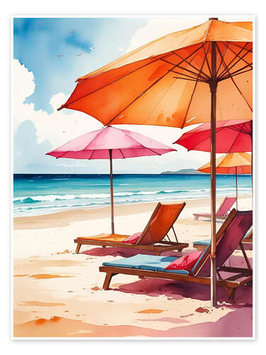 Poster Lazy days at the beach