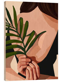 Holzbild Kleines Blatt hinter meinem Rücken - Branka Kodžoman