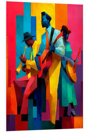 Hartschaumbild Soulful Sounds - Kubistische Musik