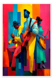 Wandbild Soulful Sounds - Kubistische Musik - Thomas Klee