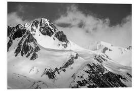 Hartschaumbild Schneebedeckte Berge im Tauferer Ahrntal, Südtirol