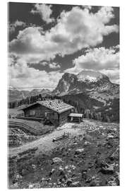 Acrylglasbild Almhütten auf der Seiser Alm, Südtirol - Christian Müringer