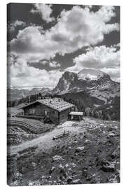 Leinwandbild Almhütten auf der Seiser Alm, Südtirol - Christian Müringer
