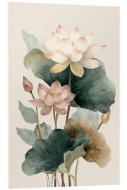 Hartschaumbild Tanzender Lotus