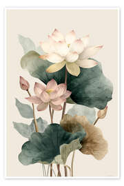 Poster Tanzender Lotus