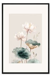 Gerahmter Kunstdruck Lotus