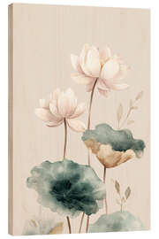 Holzbild Lotus