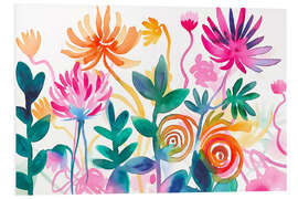 Hartschaumbild Wunderlicher Wildblumengarten