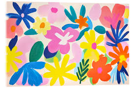 Acrylglasbild Florale Formen, freudige Bewegung - Andrea Haase