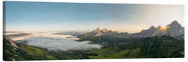 Leinwandbild Gosaukamm in den Alpen bei Sonnenaufgang - Dieter Meyrl